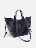 Sac Cabas Femme Suédine Zippé Pampilles