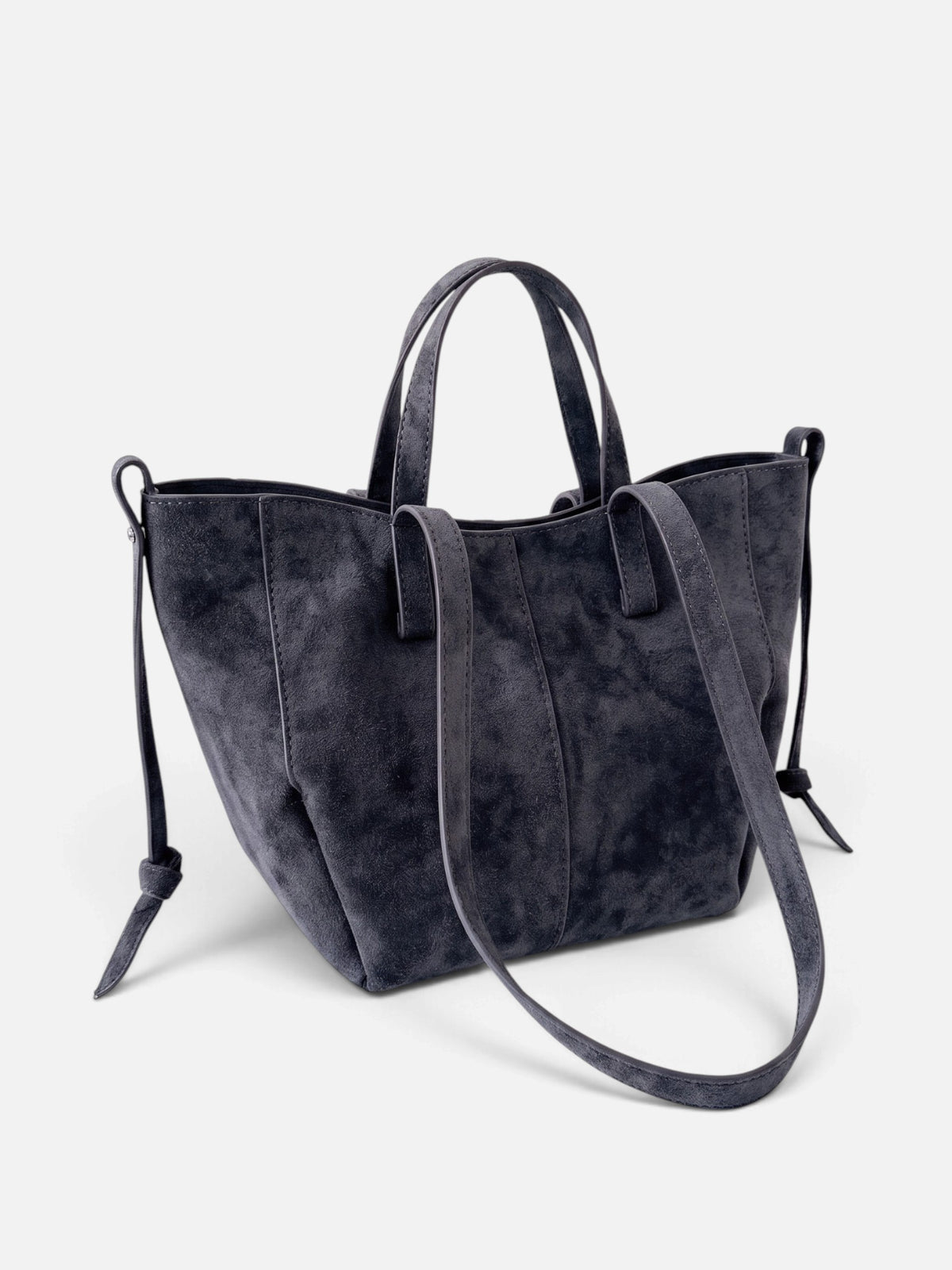 Sac Cabas Femme Suédine Zippé Pampilles