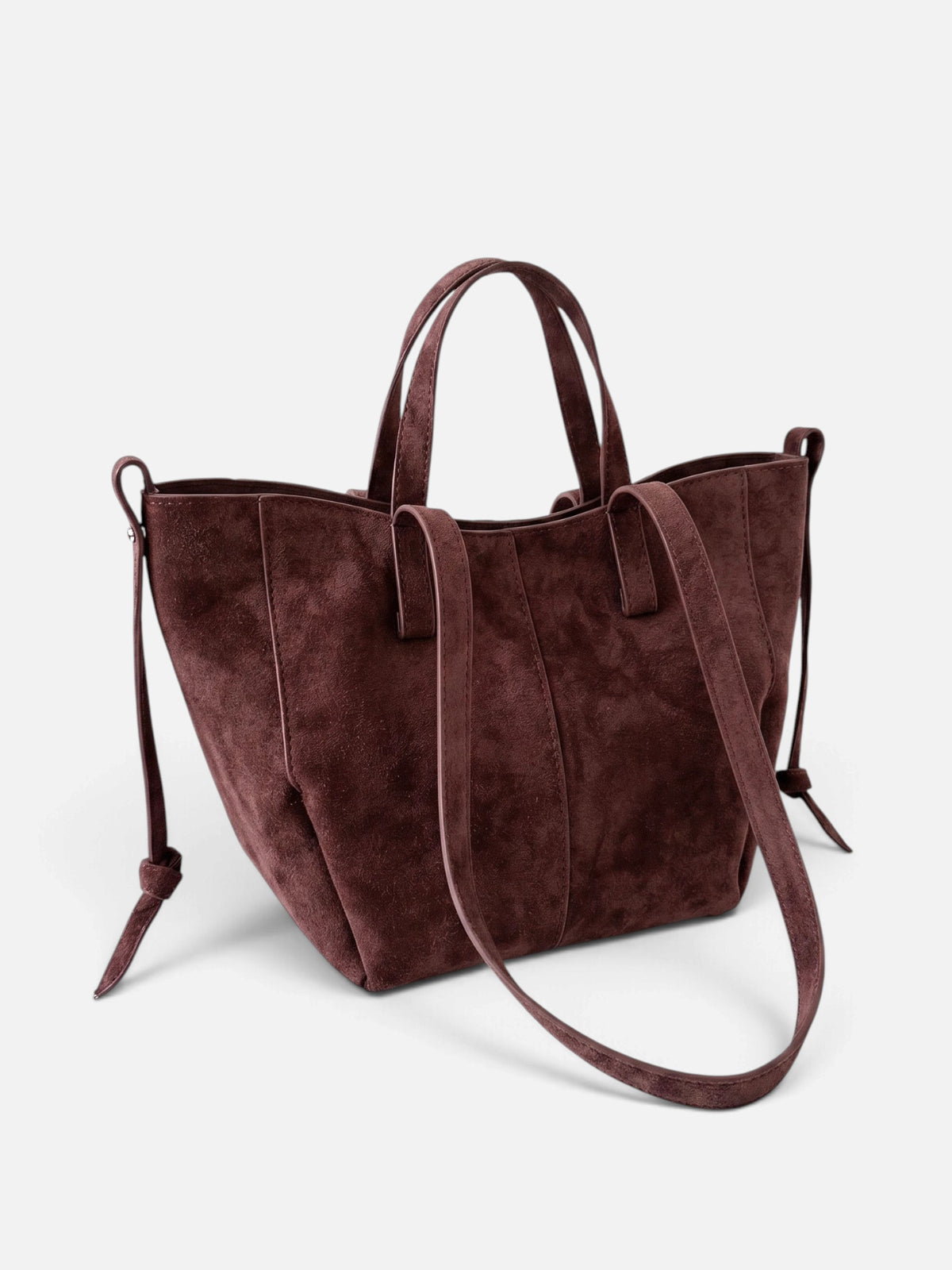 Sac Cabas Femme Suédine Zippé Pampilles