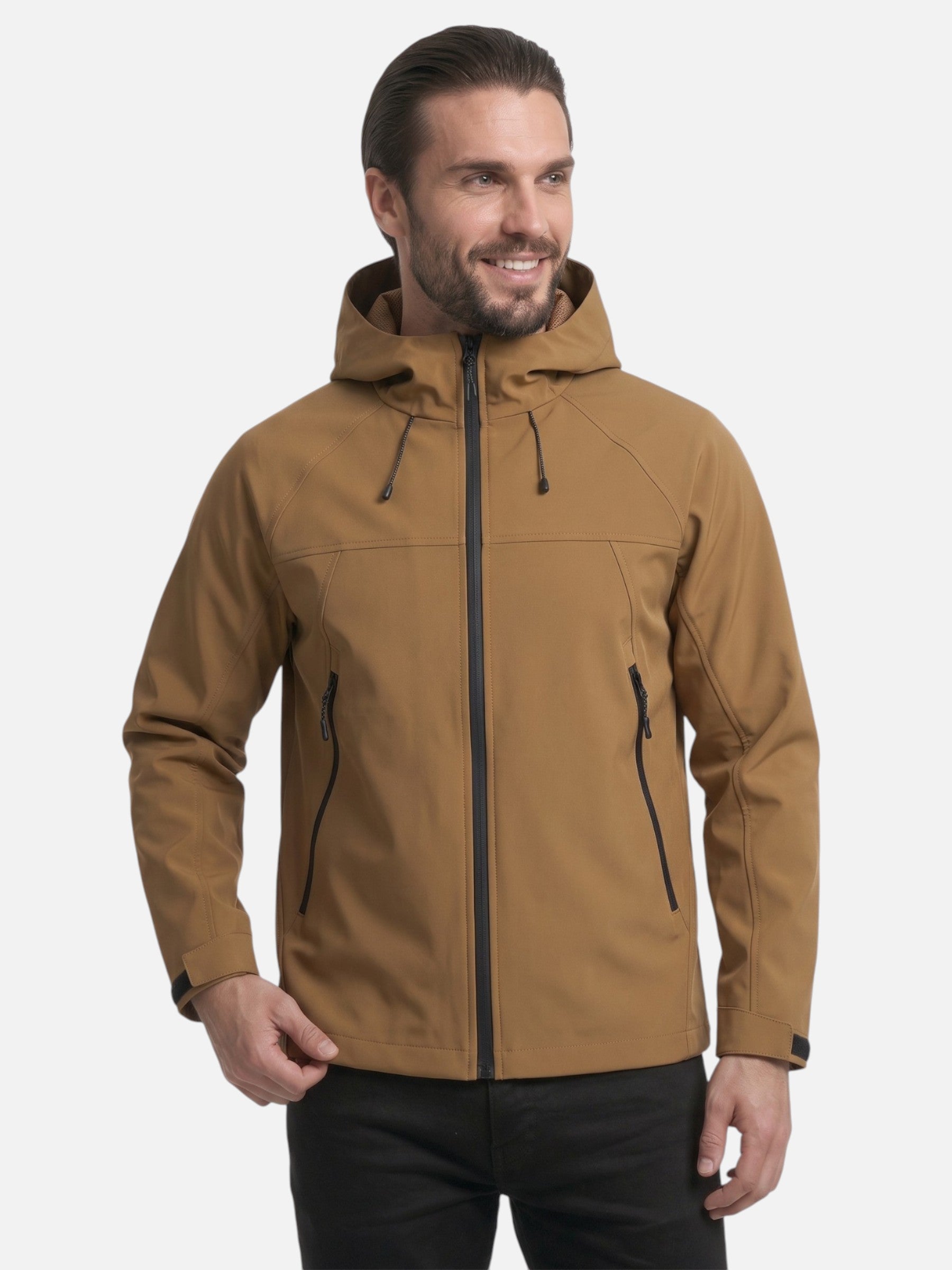 Veste Homme à Capuche Softshell Zippée
