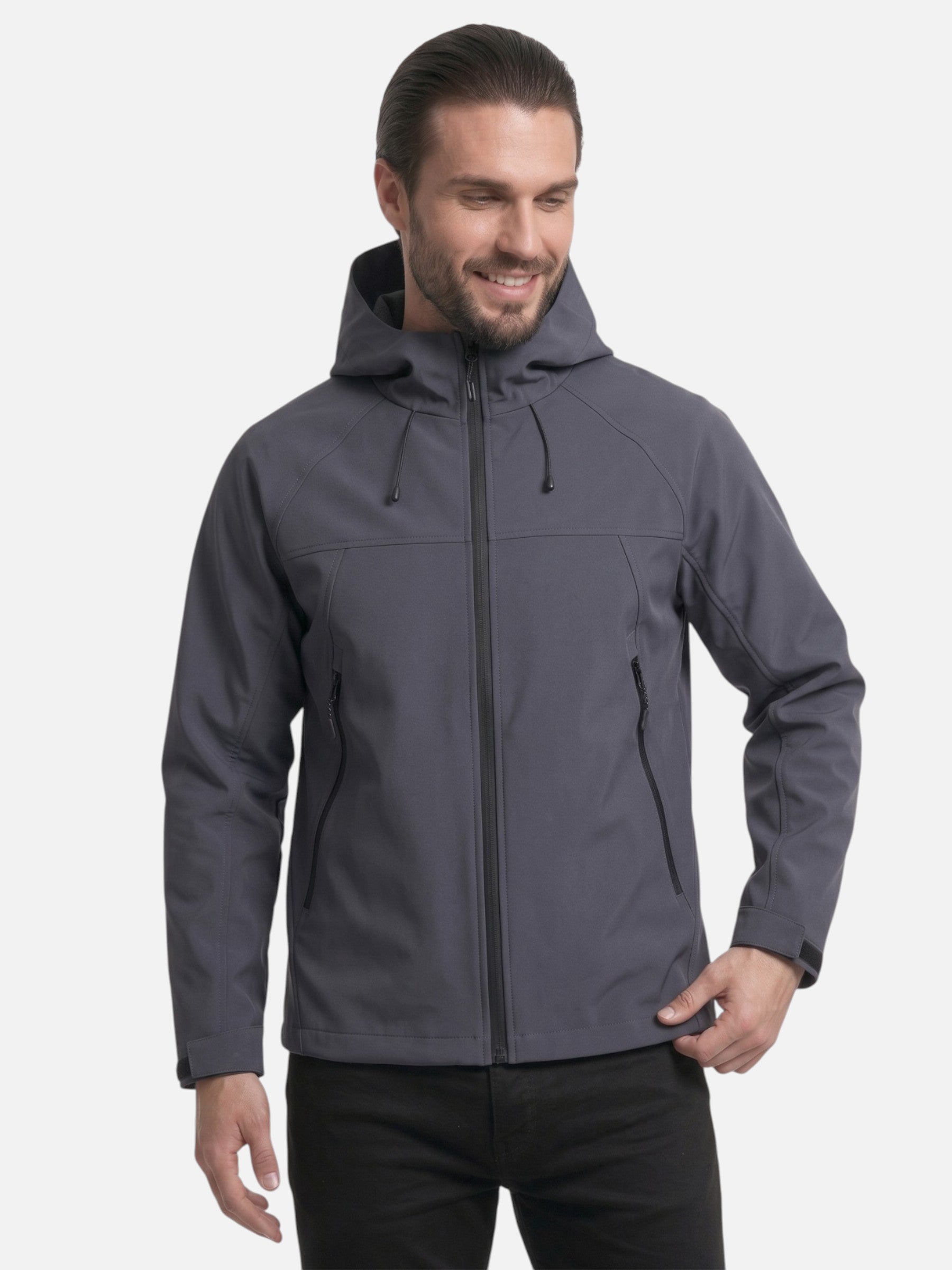 Veste Homme à Capuche Softshell Zippée