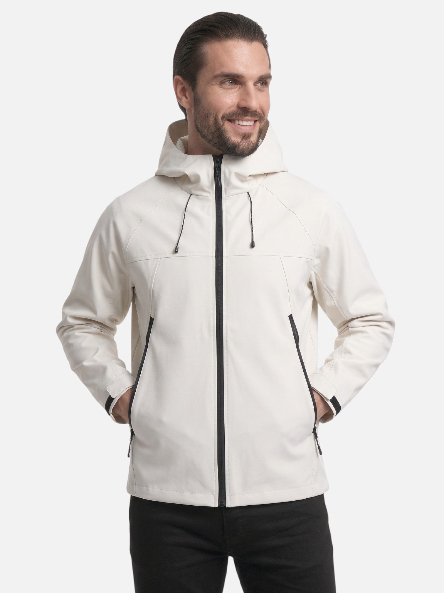 Veste Homme à Capuche Softshell Zippée