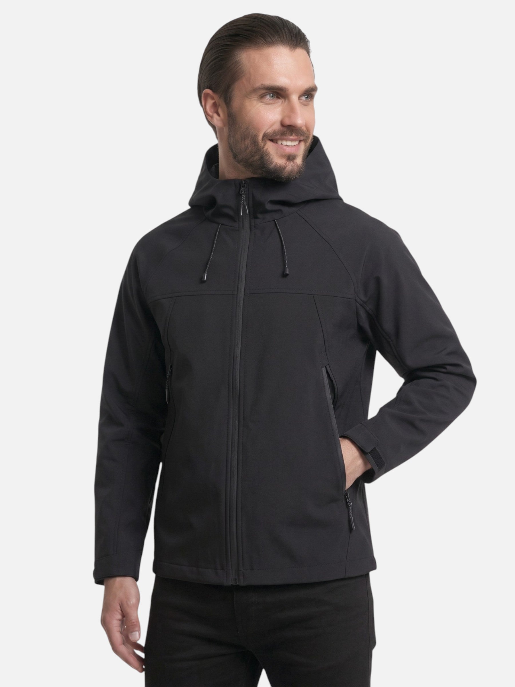 Veste Homme à Capuche Softshell Zippée