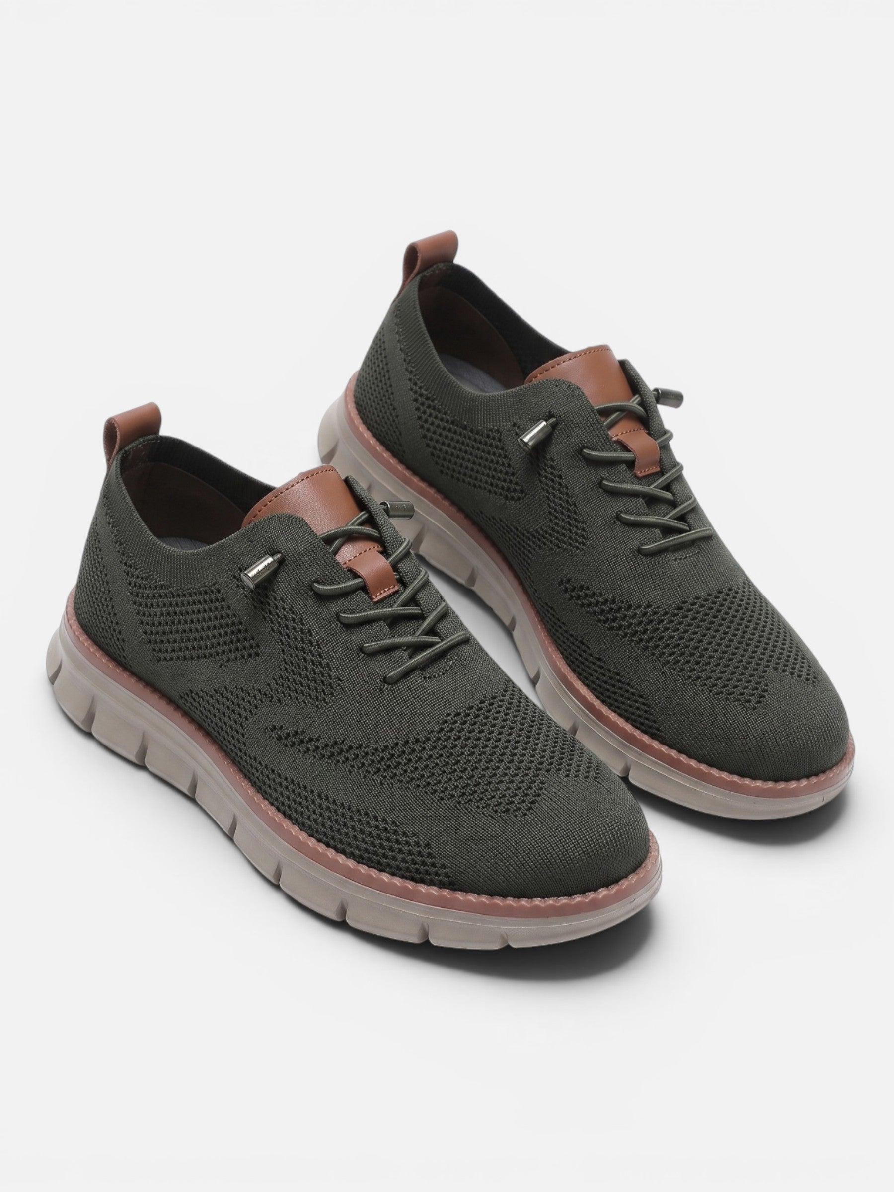 Baskets Homme Semelle Épaisse Tricot à Lacets