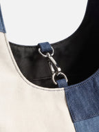 Sac Hobo Femme en Denim Bicolore