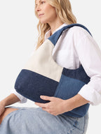 Sac Hobo Femme en Denim Bicolore