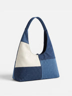 Sac Hobo Femme en Denim Bicolore
