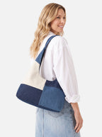 Sac Hobo Femme en Denim Bicolore