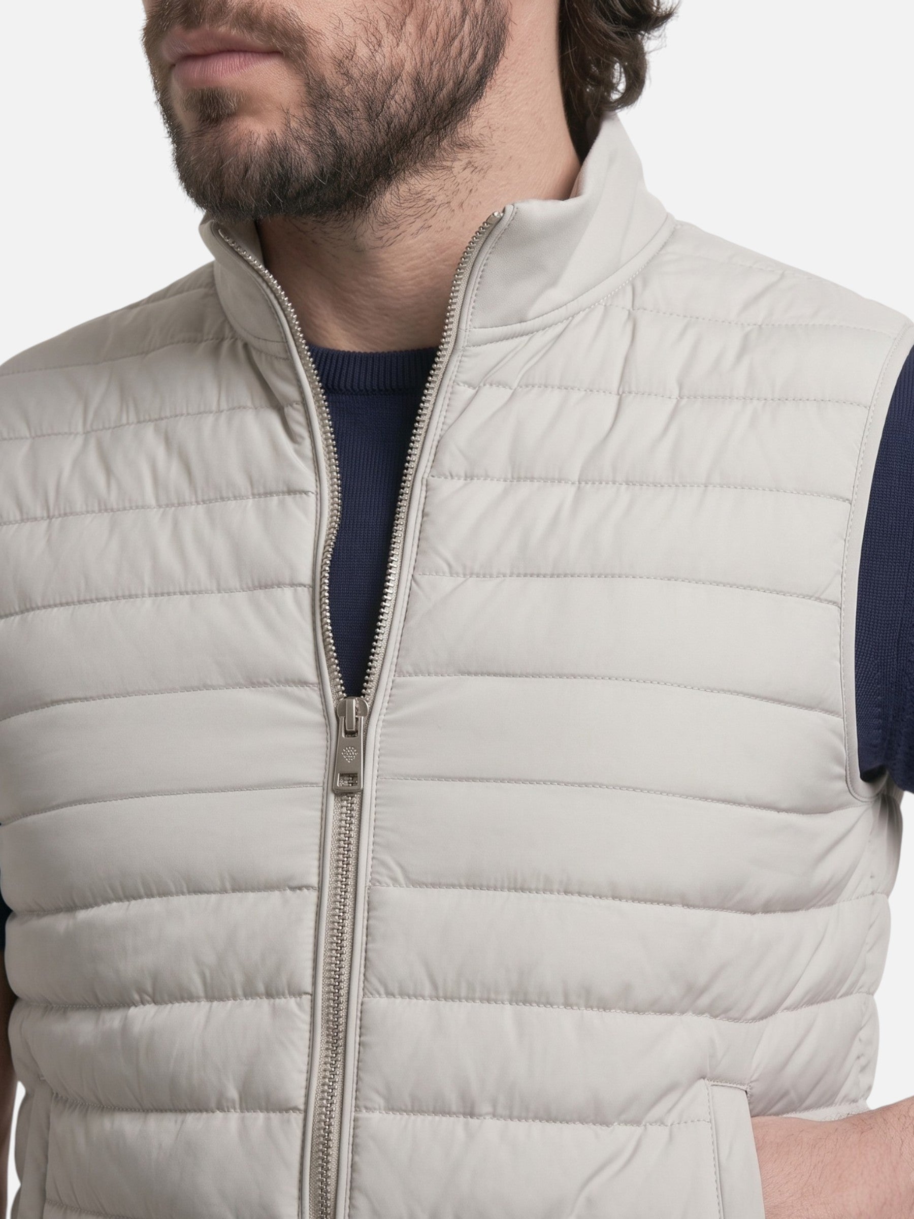 Gilet Homme Matelassé sans Manches Zippé Doublure Polaire