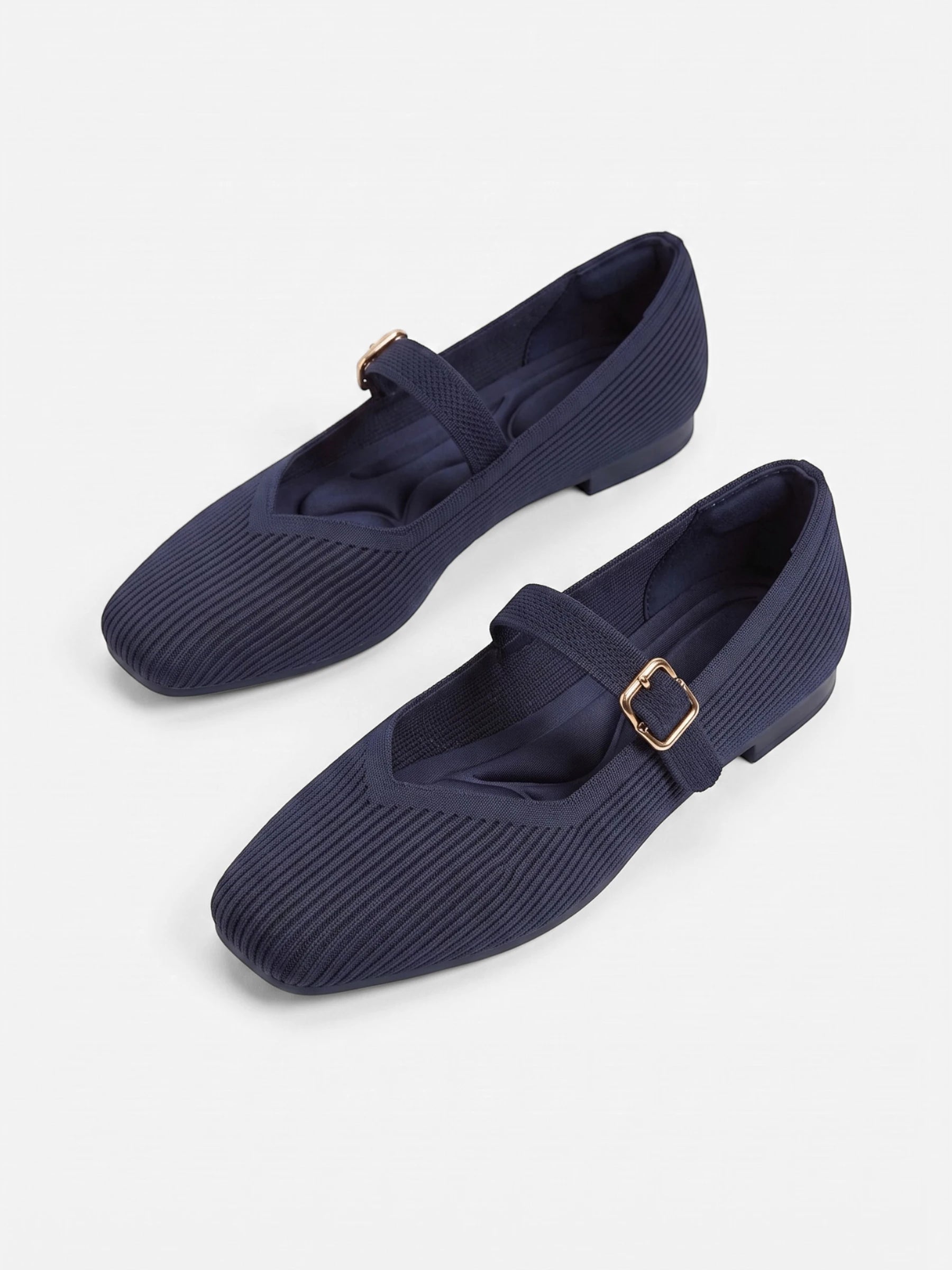 Ballerines Femme Mary Jane en Maille Bout Carré
