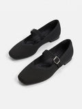 Ballerines Femme Mary Jane en Maille Bout Carré