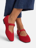 Ballerines Femme Mary Jane en Maille Bout Carré
