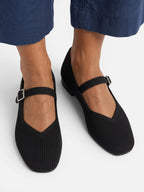 Ballerines Femme Mary Jane en Maille Bout Carré