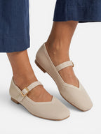 Ballerines Femme Mary Jane en Maille Bout Carré