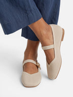 Ballerines Femme Mary Jane en Maille Bout Carré