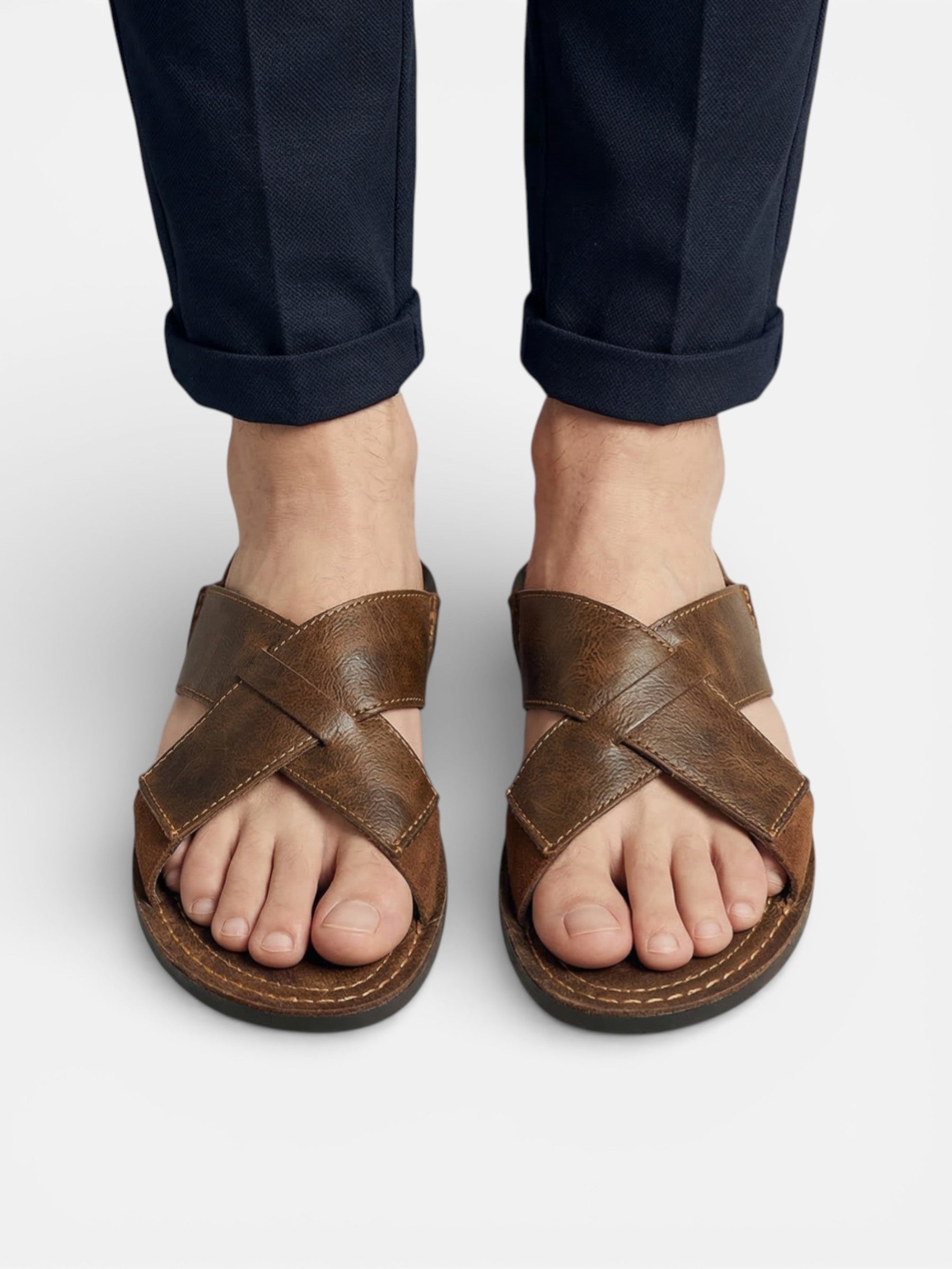 Sandales d’été en cuir pour homme