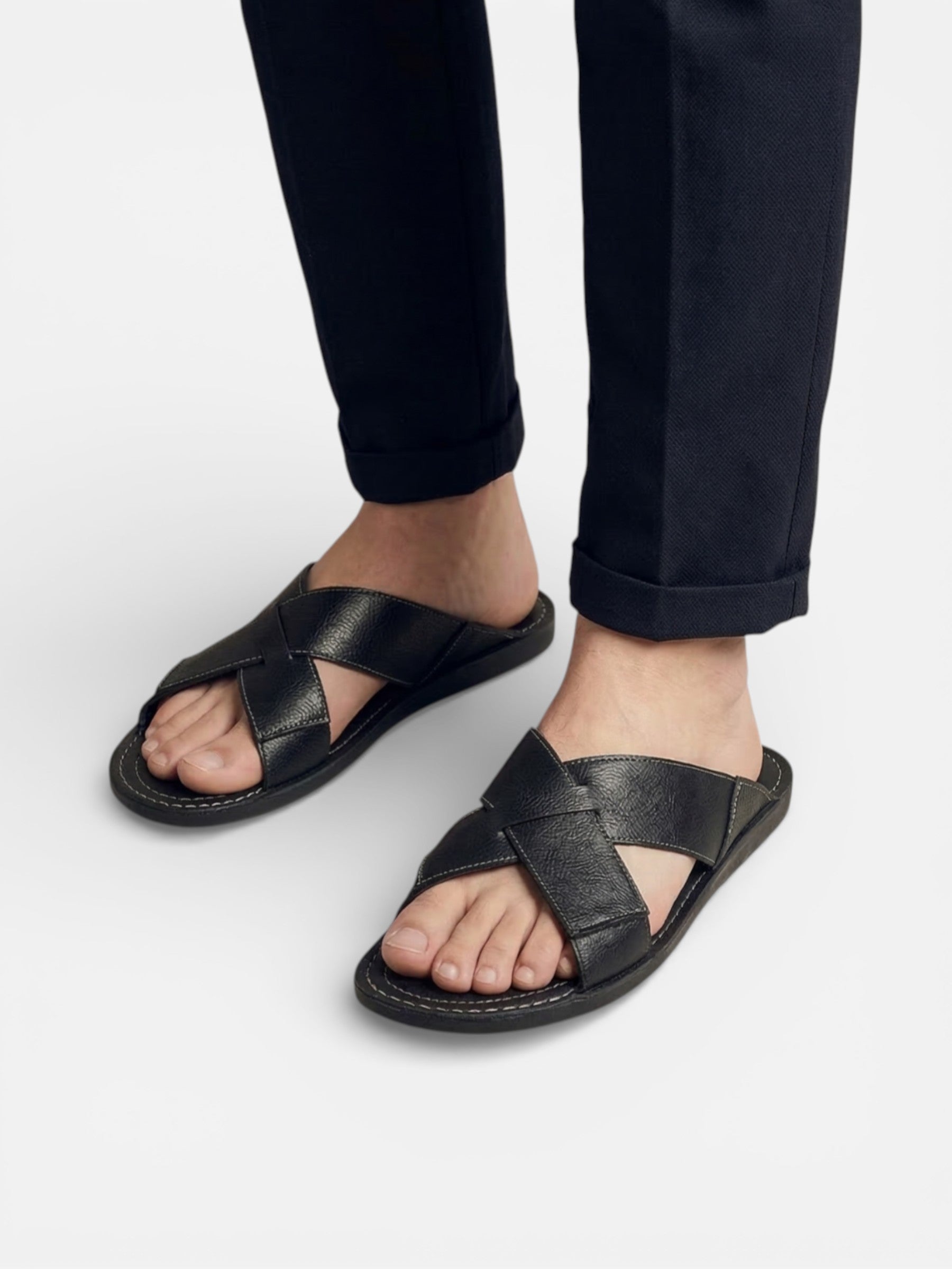 Sandales d’été en cuir pour homme