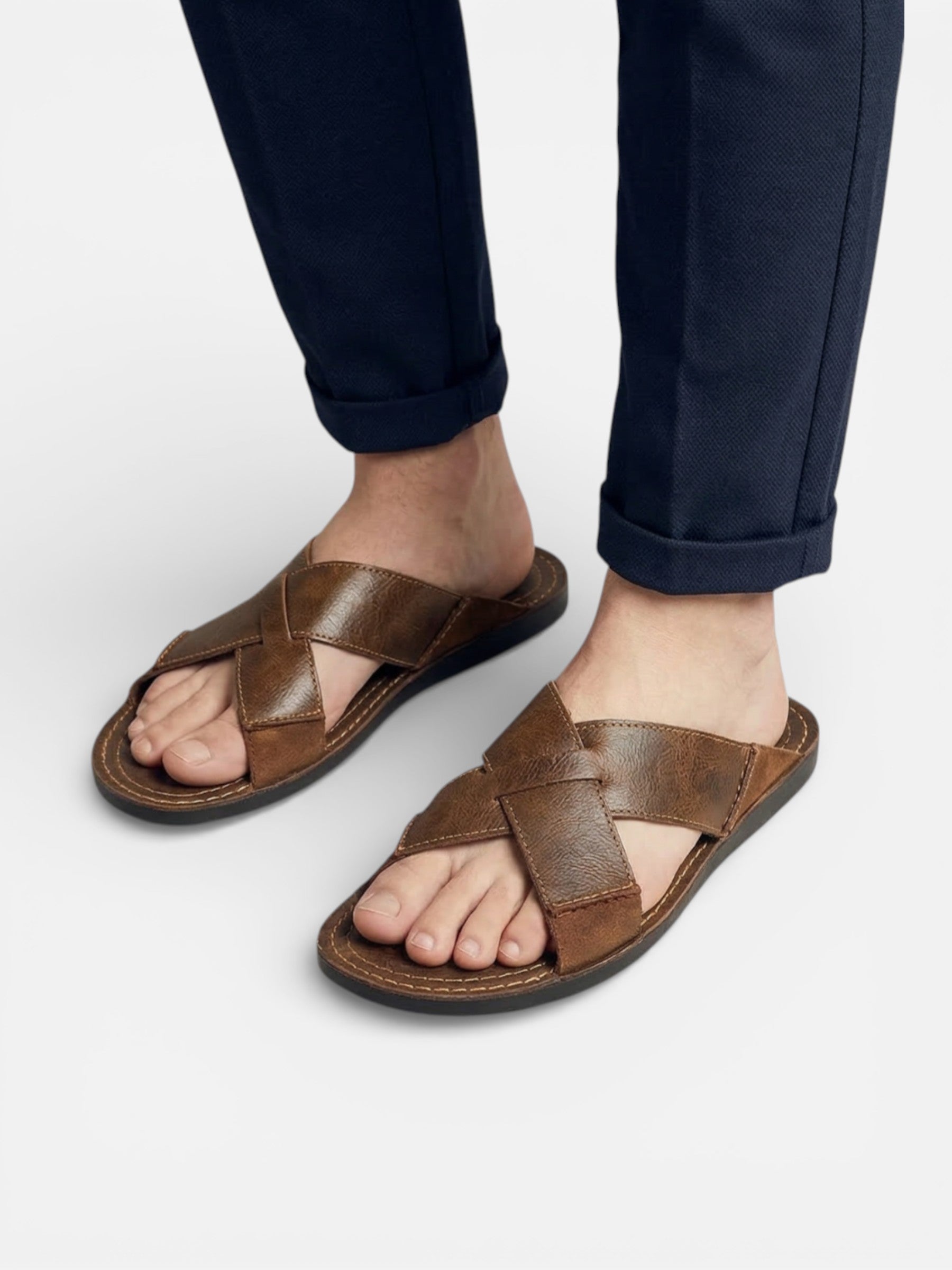 Sandales d’été en cuir pour homme