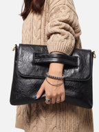 Sac Bandoulière Femme Simili Cuir Poignée Découpée