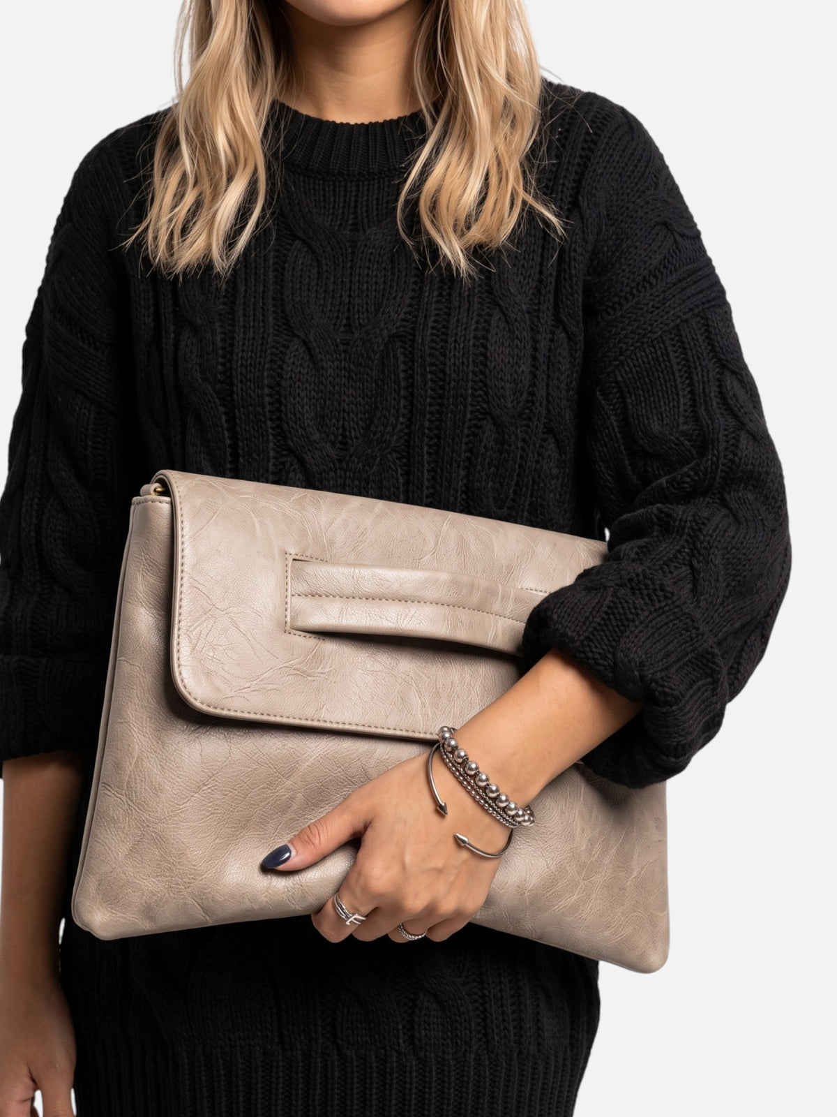 Sac Bandoulière Femme Simili Cuir Poignée Découpée