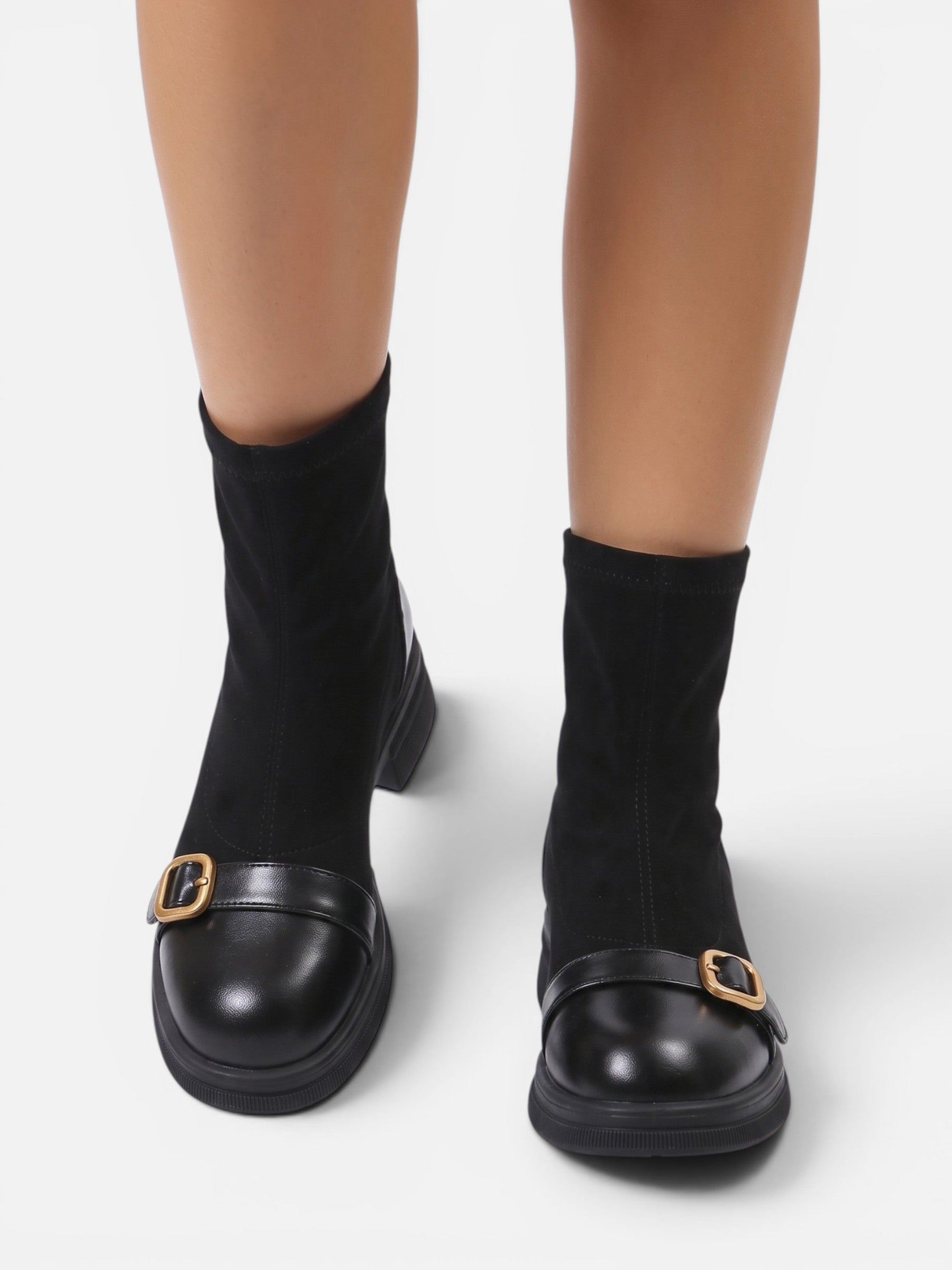Bottines Femme en Daim à Boucle et Zip