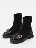 Bottines Femme en Daim à Boucle et Zip