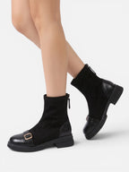 Bottines Femme en Daim à Boucle et Zip