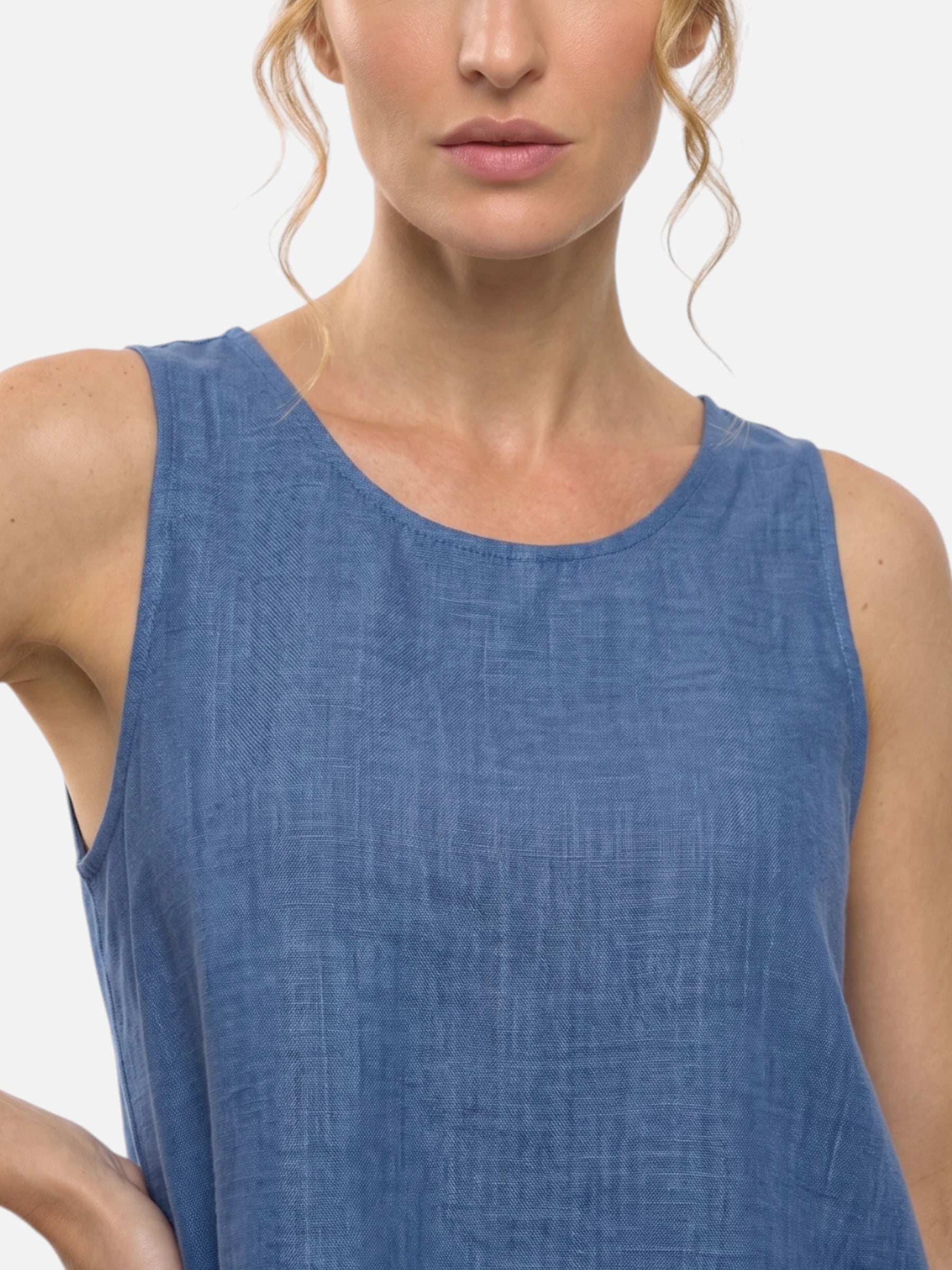 Ensemble en lin avec détail crochet au dos pour femme