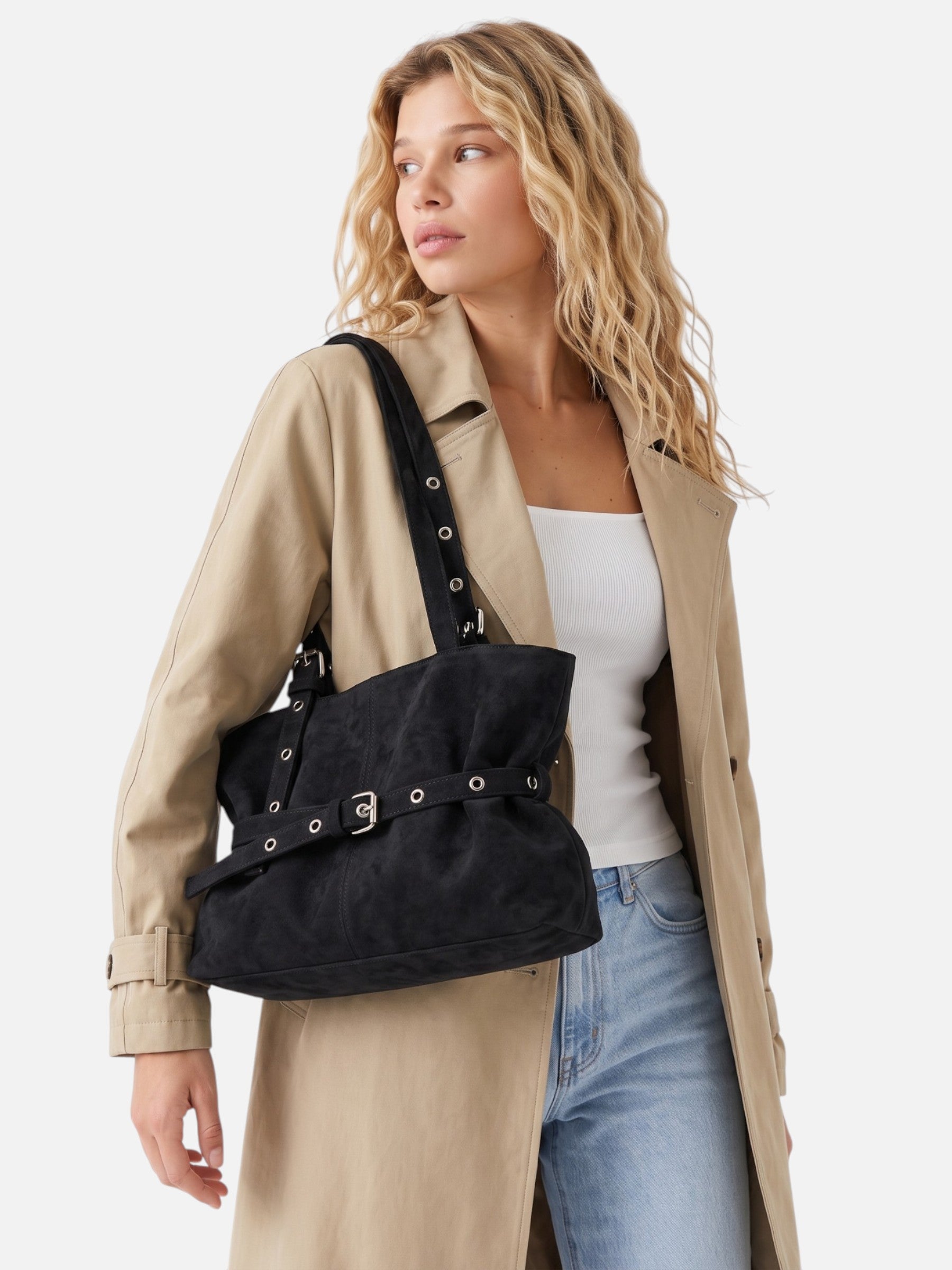 Sac Cabas Femme en Cuir à Ceinture