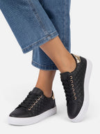 Women's Quilted Lace Up Trainers