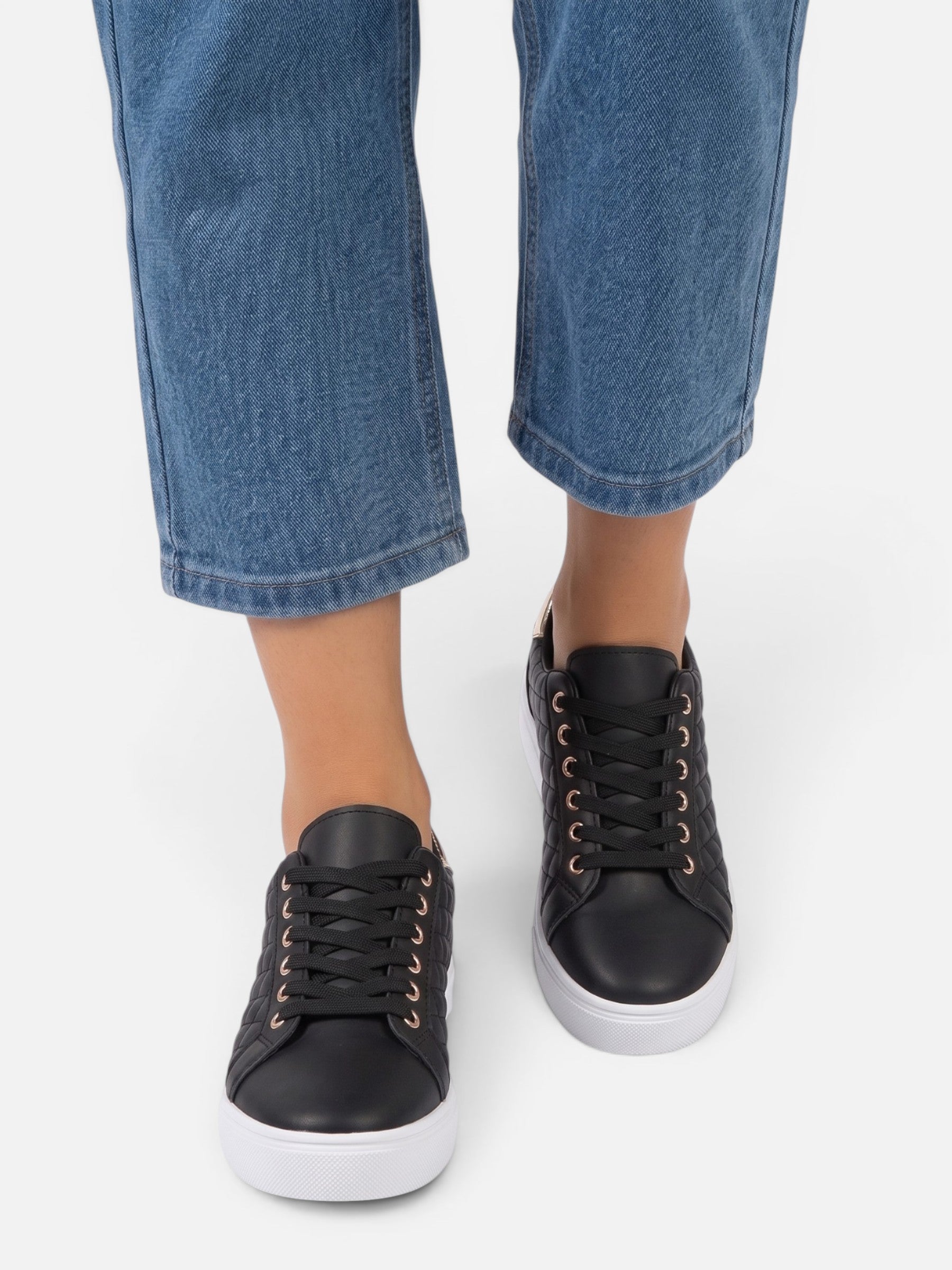 Women's Quilted Lace Up Trainers