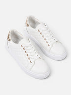 Women's Quilted Lace Up Trainers