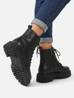 Bottines Femme Lacées Semelle Épaisse