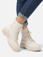 Bottines Femme Lacées Semelle Épaisse