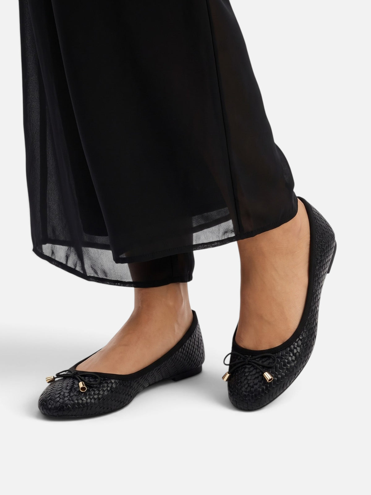Ballerines Femme Tressées à Noeud