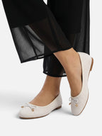 Ballerines Femme Tressées à Noeud