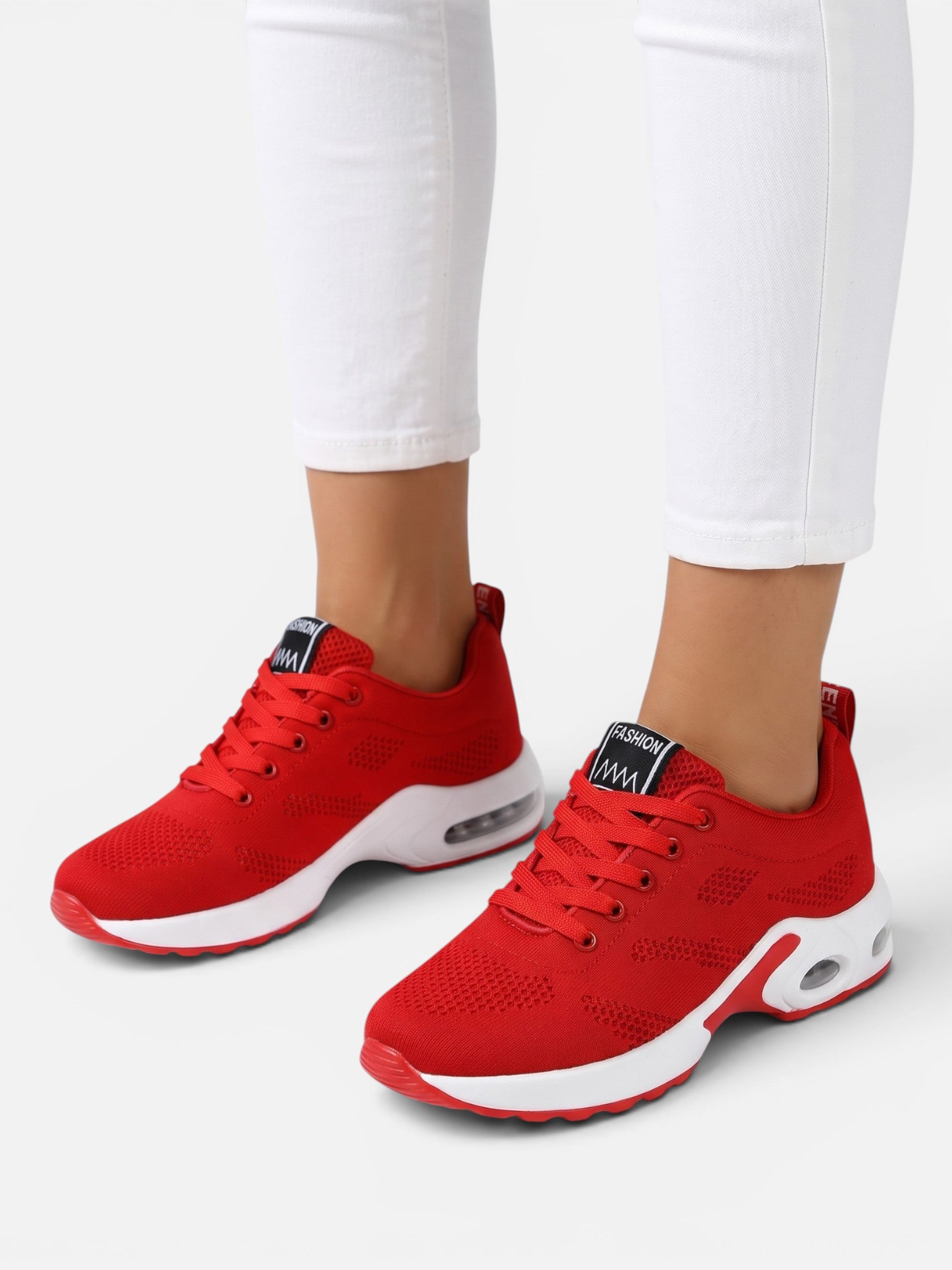 Women's Mesh Air Cushioned Chunky Sole Trainers