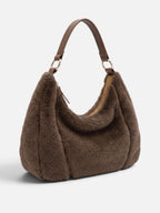 Sac Hobo Femme Fausse Fourrure Zippé