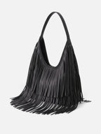 Sac Hobo Femme à Franges en Cuir