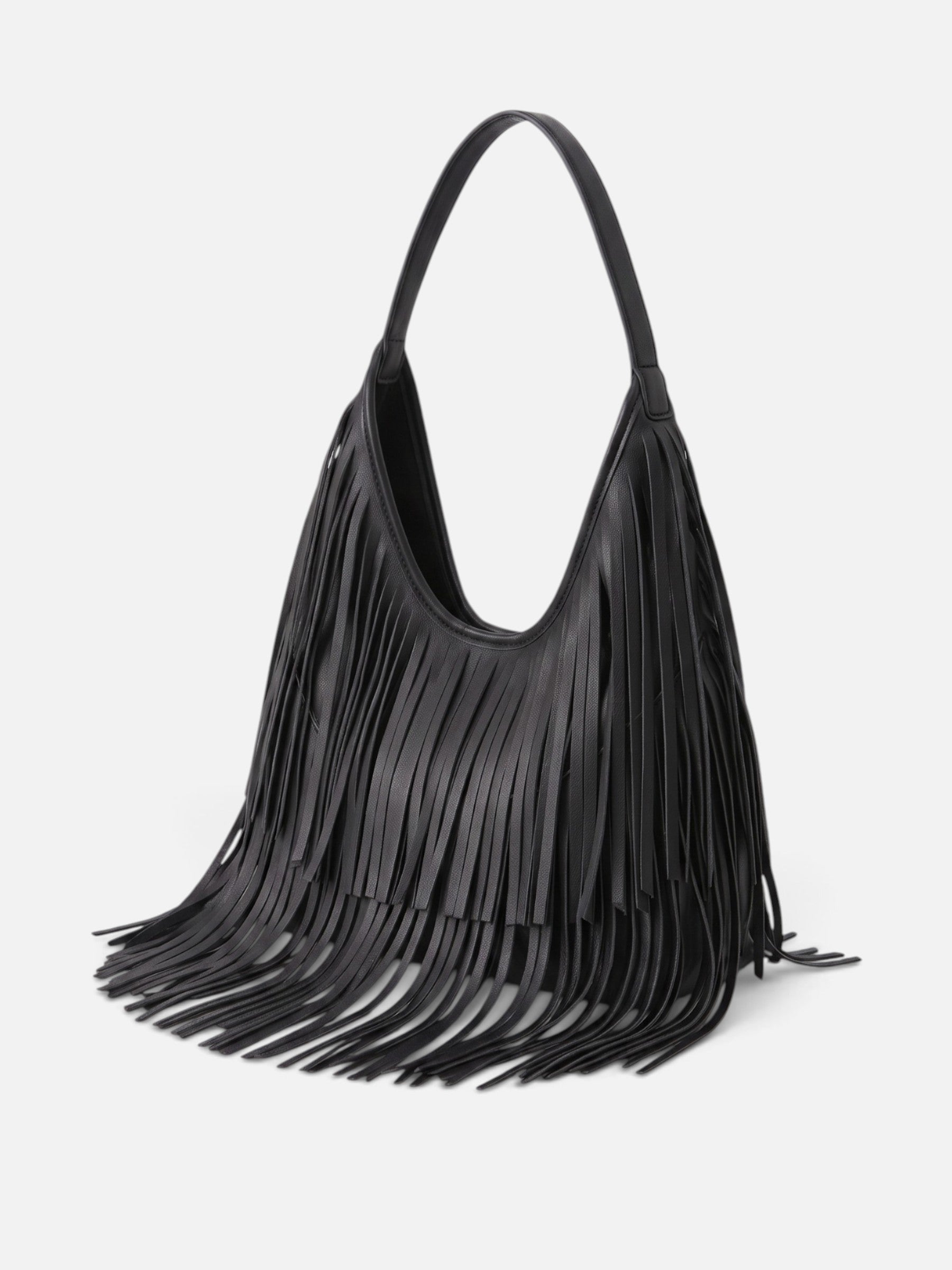 Sac Hobo Femme à Franges en Cuir