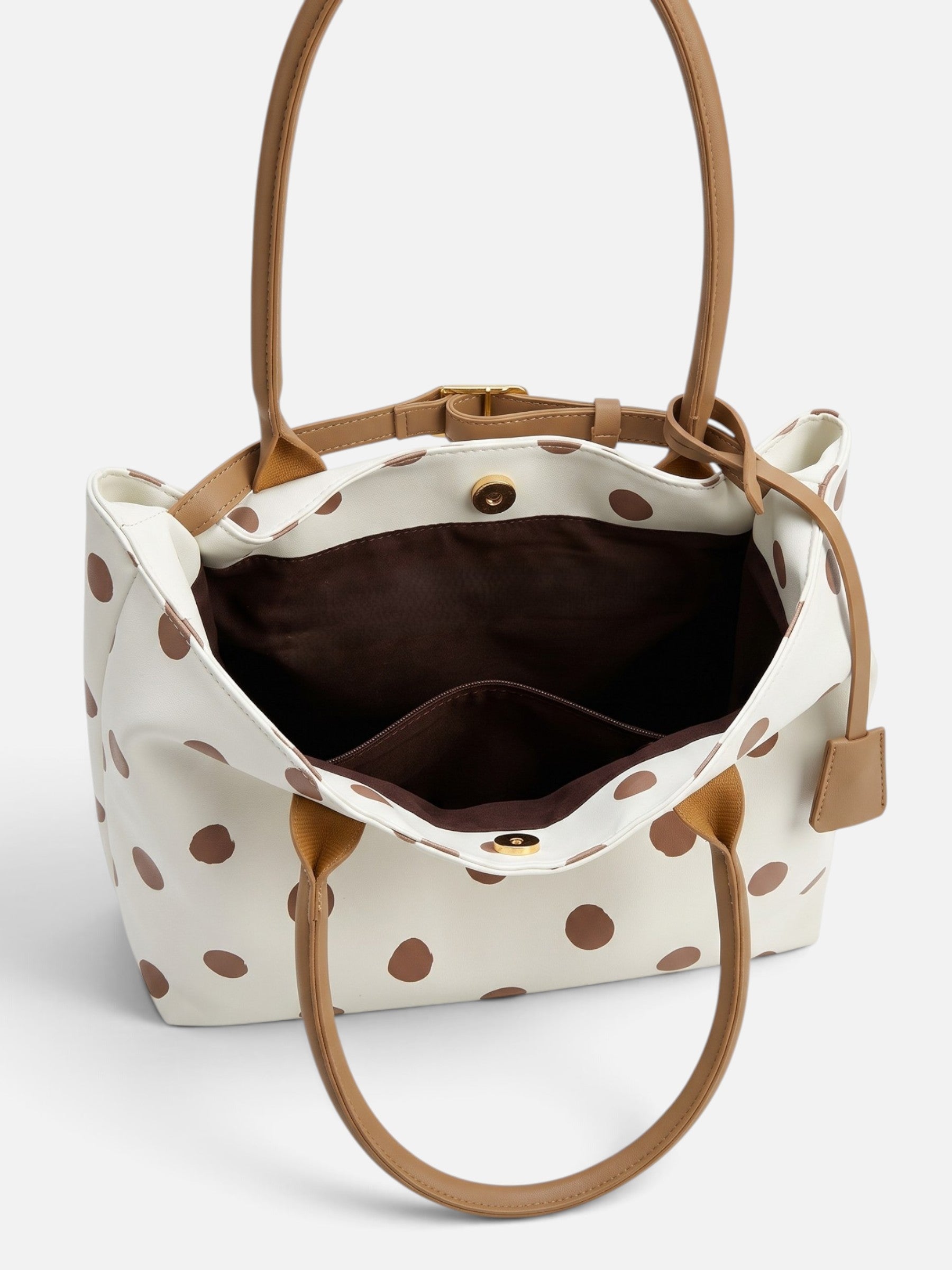 Sac Cabas Femme À Pois Ceinturé
