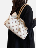 Sac Cabas Femme À Pois Ceinturé