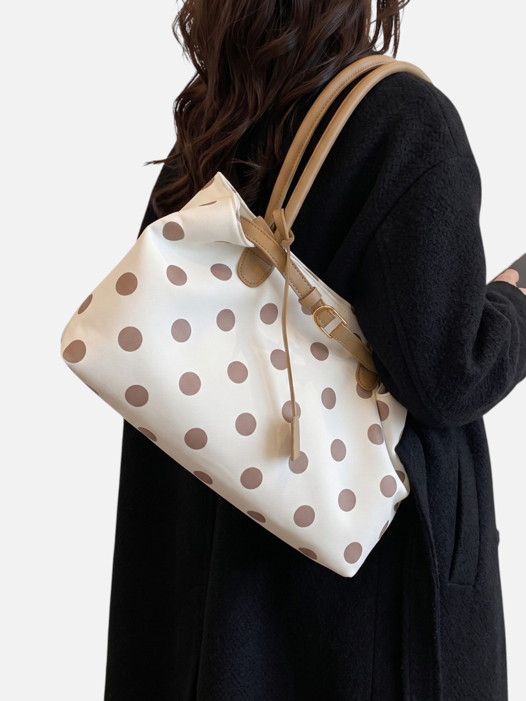 Sac Cabas Femme À Pois Ceinturé