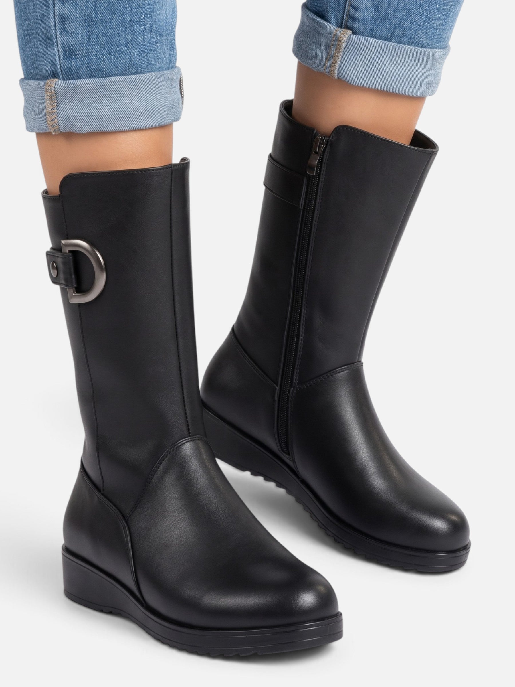 Bottes Femme Fourrées à Boucle