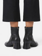 Bottines Femme Cuir Bout Pointu Talon Bloc