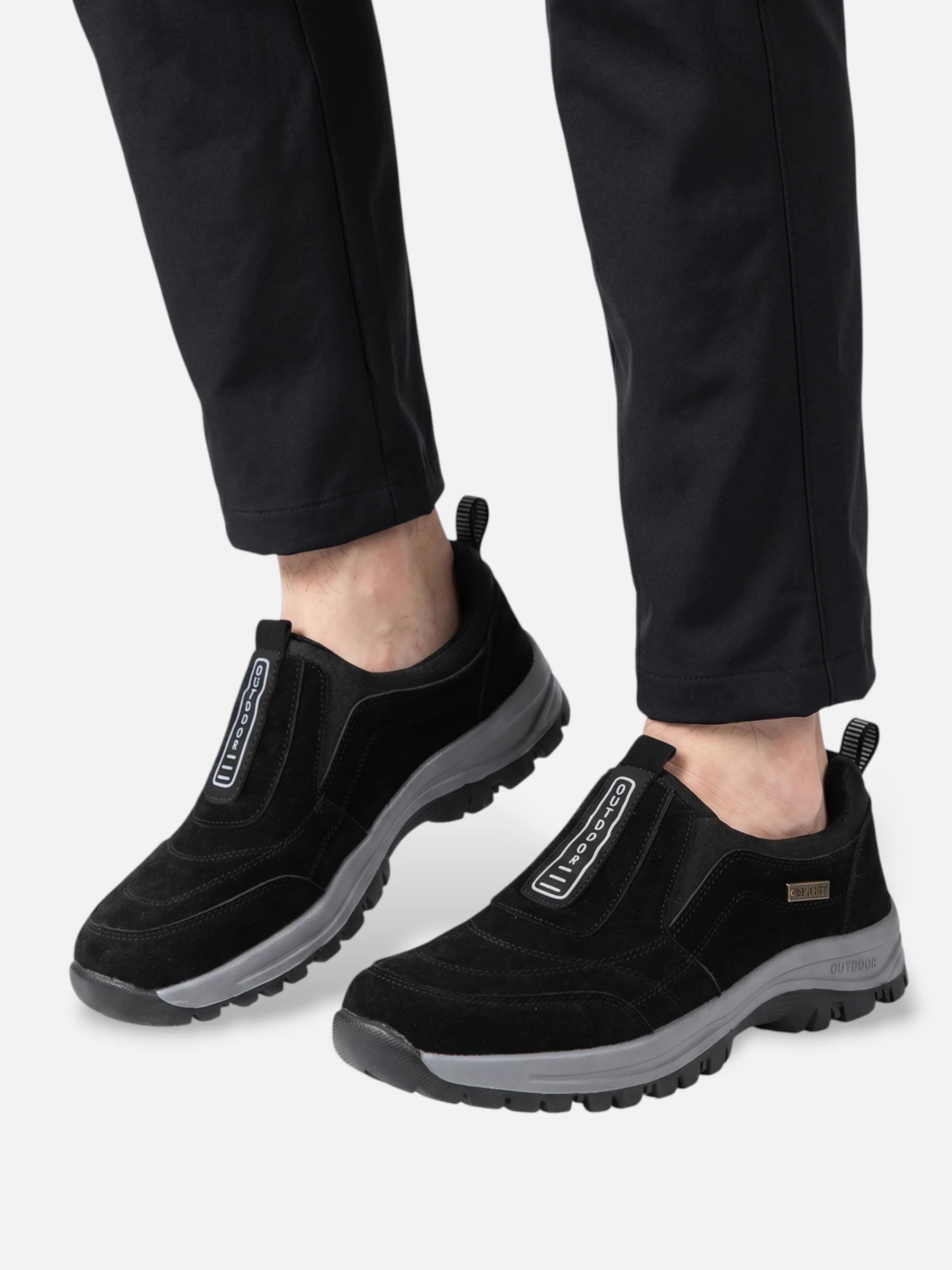 Chaussure outdoor homme slip-on – semelle crantée et maintien renforcé