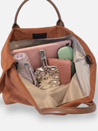 Sac Cabas Femme Velours Côtelé À Lettrage