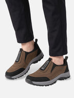 Men's Suede-Look Slip-On Outdoor Trainers with Chunky Grip Sole