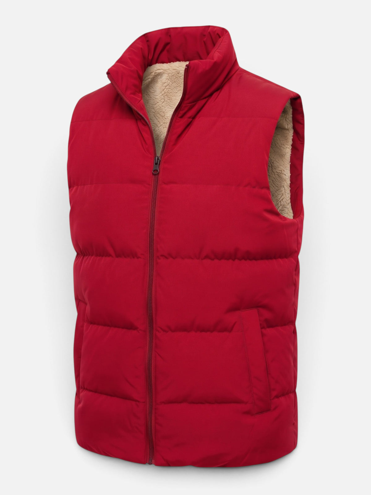 Gilet d'Hiver Homme Doublure Fausse Fourrure