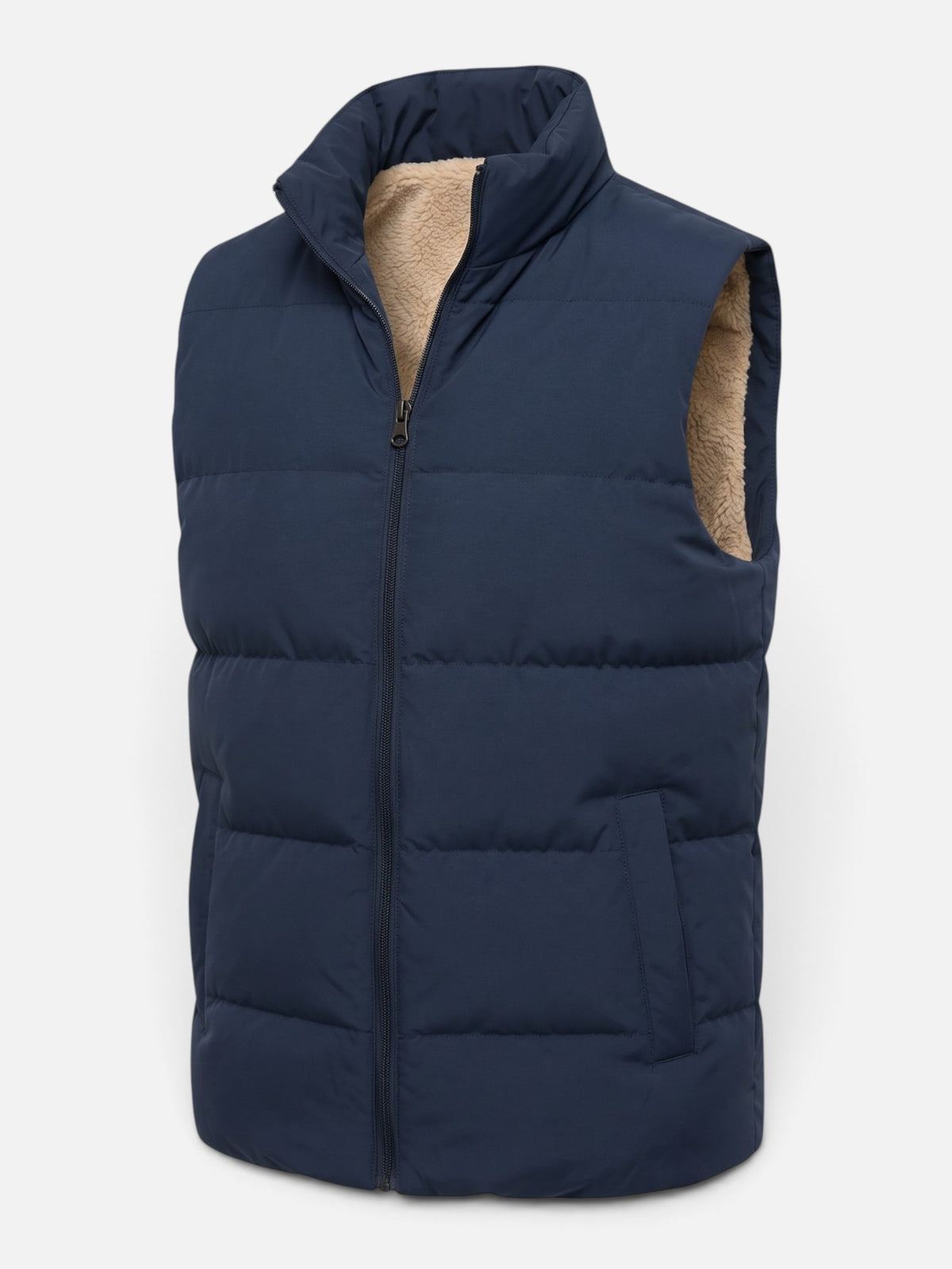 Gilet d'Hiver Homme Doublure Fausse Fourrure
